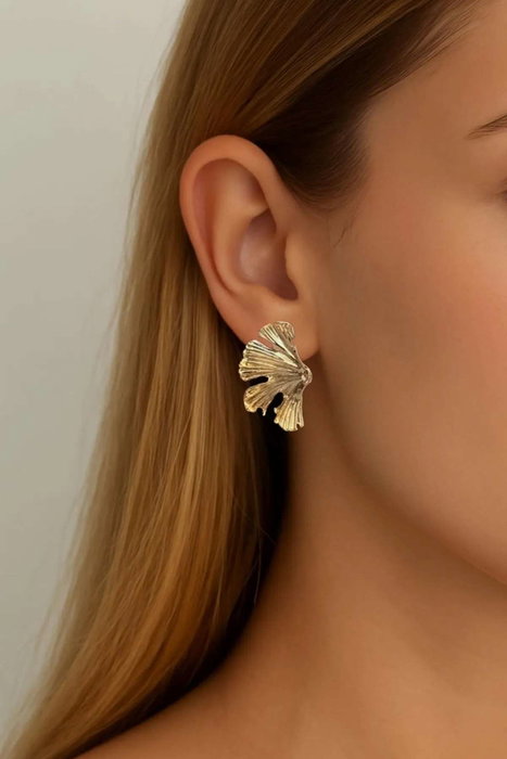 Heliophilia Silver Pendientes de Latón con Circonio Dorado